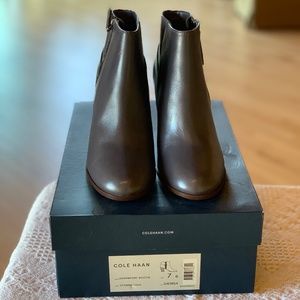 Cole Haan Davenport Leather Bootie Stormcloud Size 7 NIB